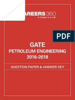 GATE PETROLEUM ENGINEERING QUESTION PAPER & KEY 2016-2018