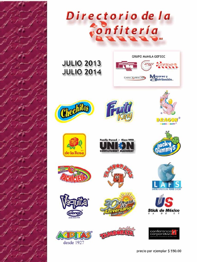 4 Directorio de La Confiteria 2013 2014 PDF | PDF | México | Confitería De  Azúcar