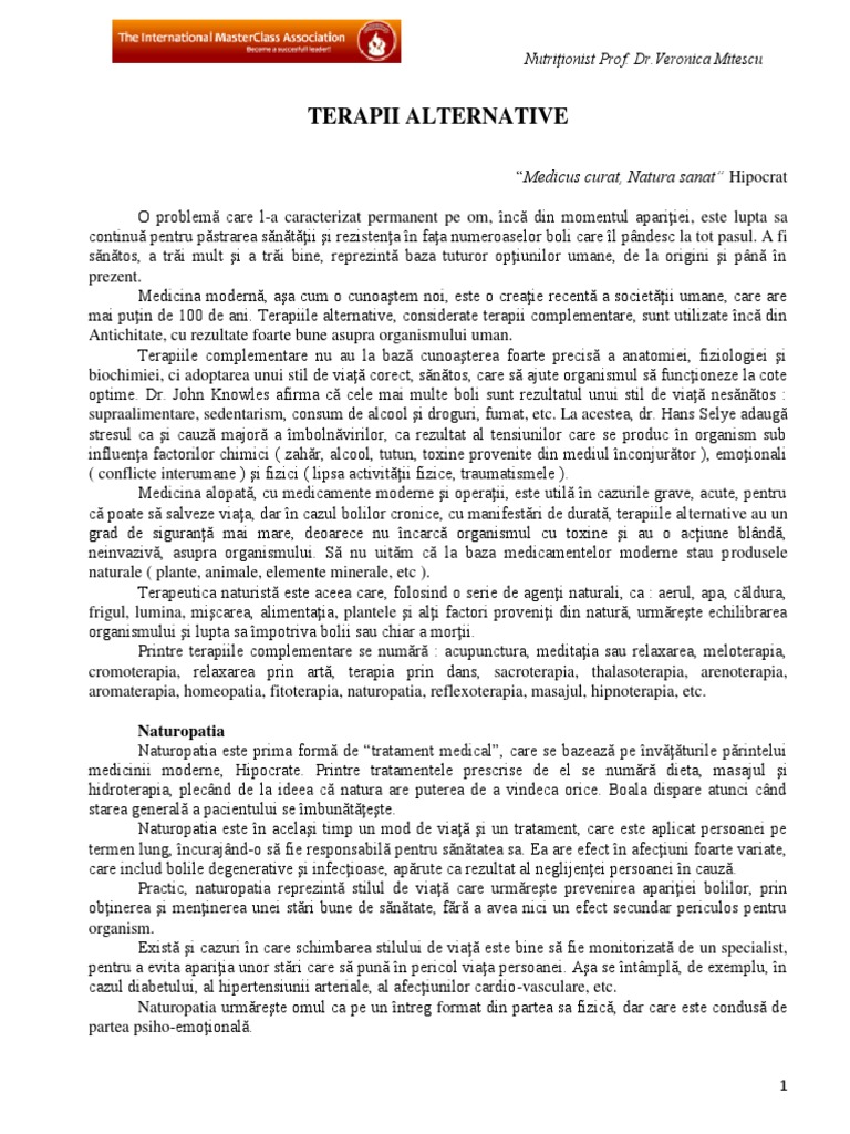 Terapii Complementare PDF | PDF