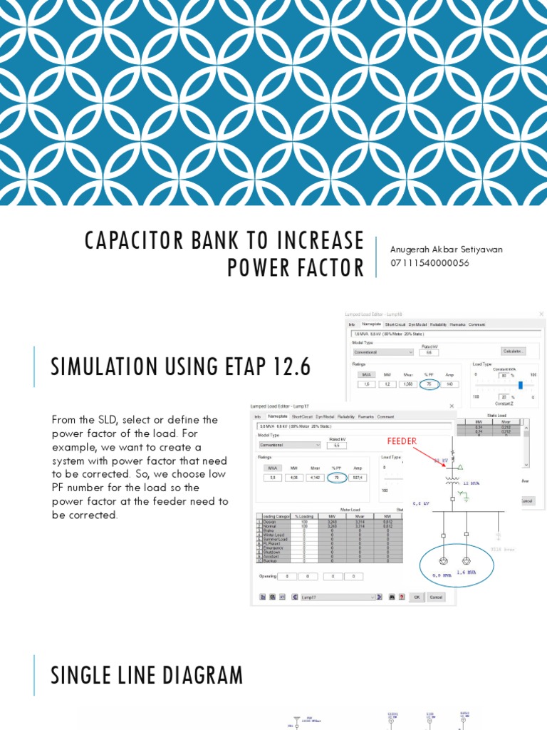 Capacitor Bank Power Factor Calculation | PDF