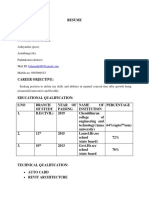 Resume for Civil Engineer with AutoCAD and Revit Skills