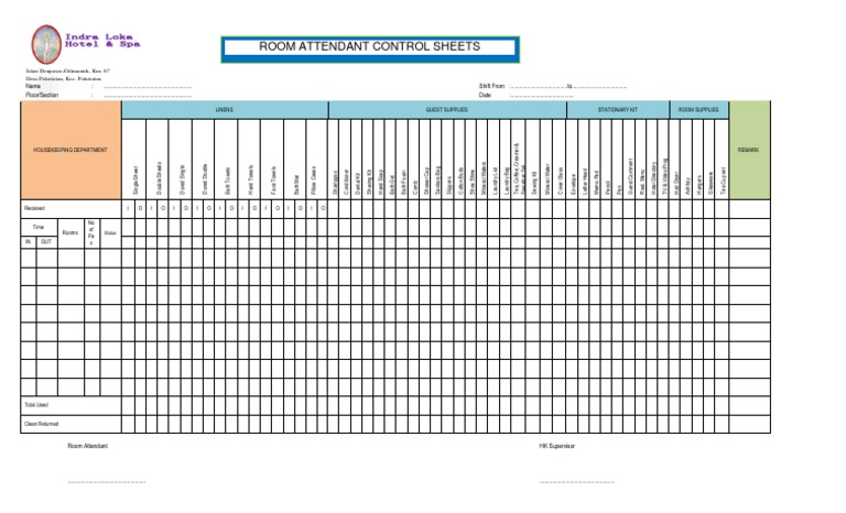 form-01-room-attendant-control-sheets-menggunakan-io-pdf-hygiene