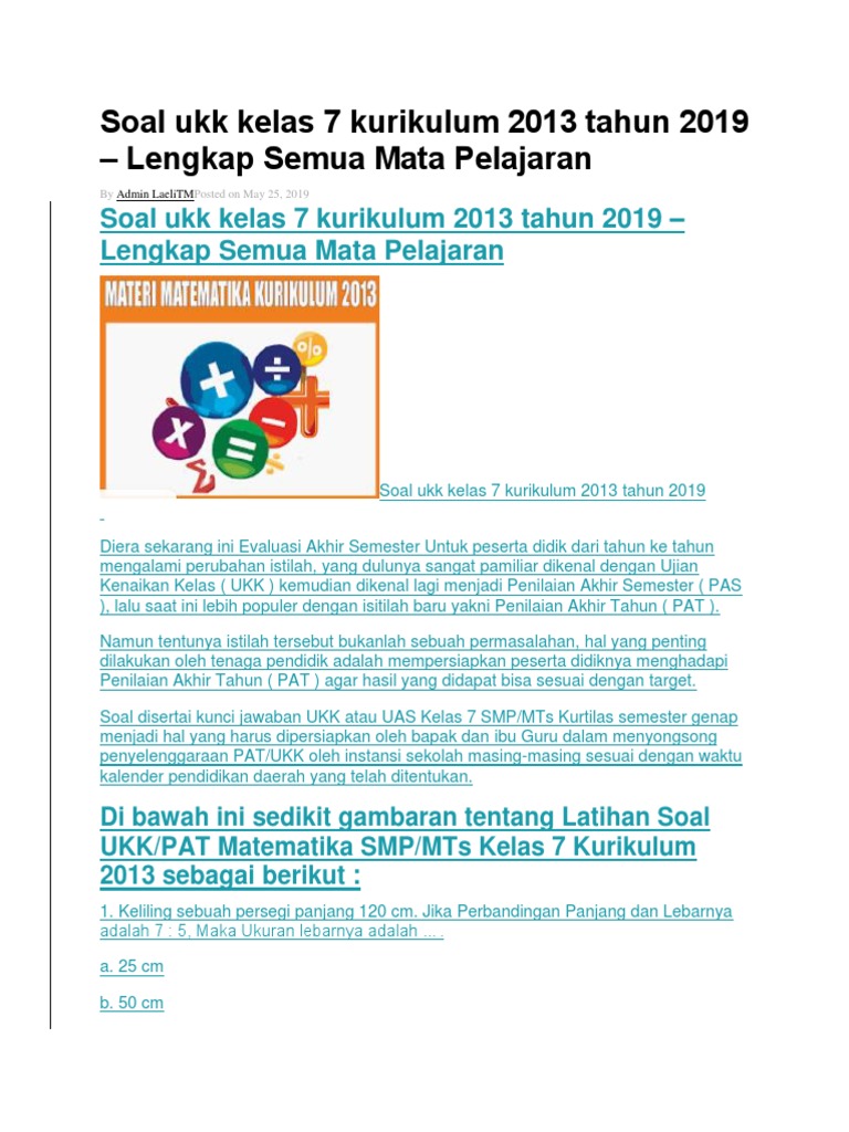 Soal Ukk
