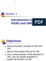 Session 1: Introduction To Ooad and Uml