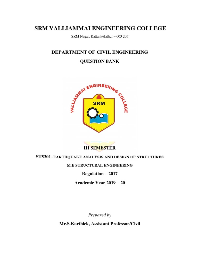 Earthquake Analysis and Design of Structural | PDF | Seismology ...