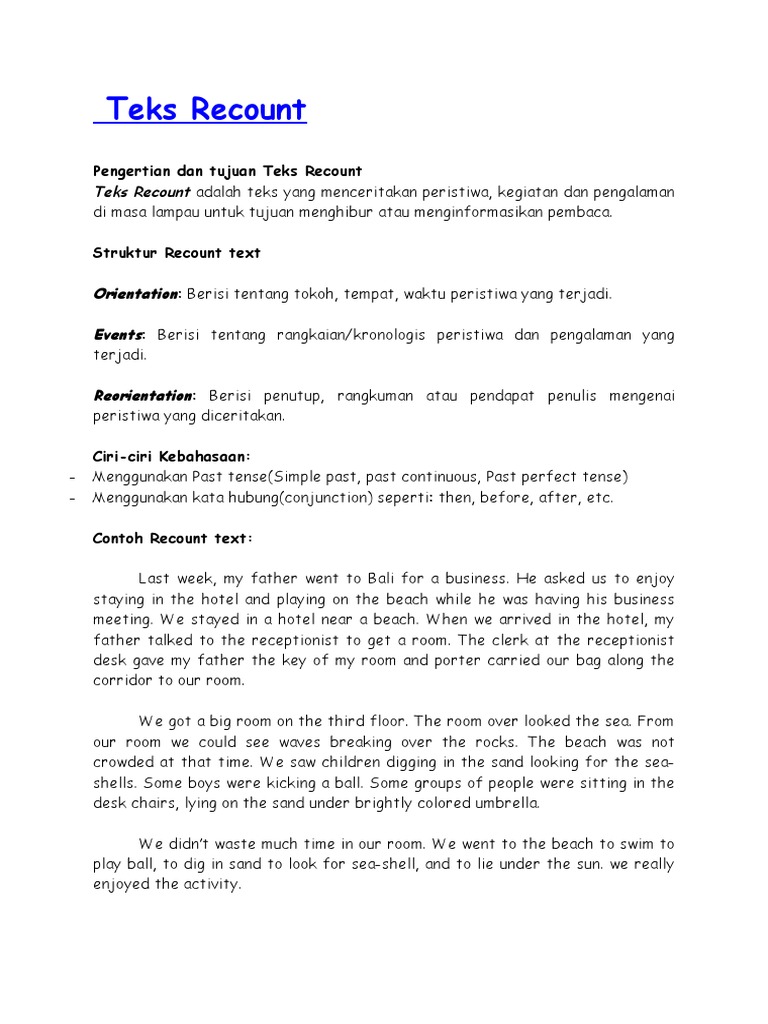 Teks Recount