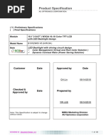 Product Specification: (V) Preliminary Specifications Final Specifications