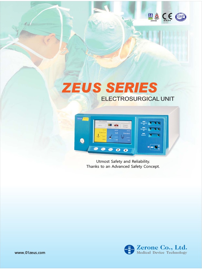 ZEUS Electrosurgical Unit Overview | PDF | Electrical Connector | Equipment