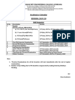 Academics Calendar SESSION: 2019-20: Guru Nanak Dev Engineering College, Ludhiana