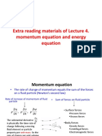 Momentum Equation and Energy Equation