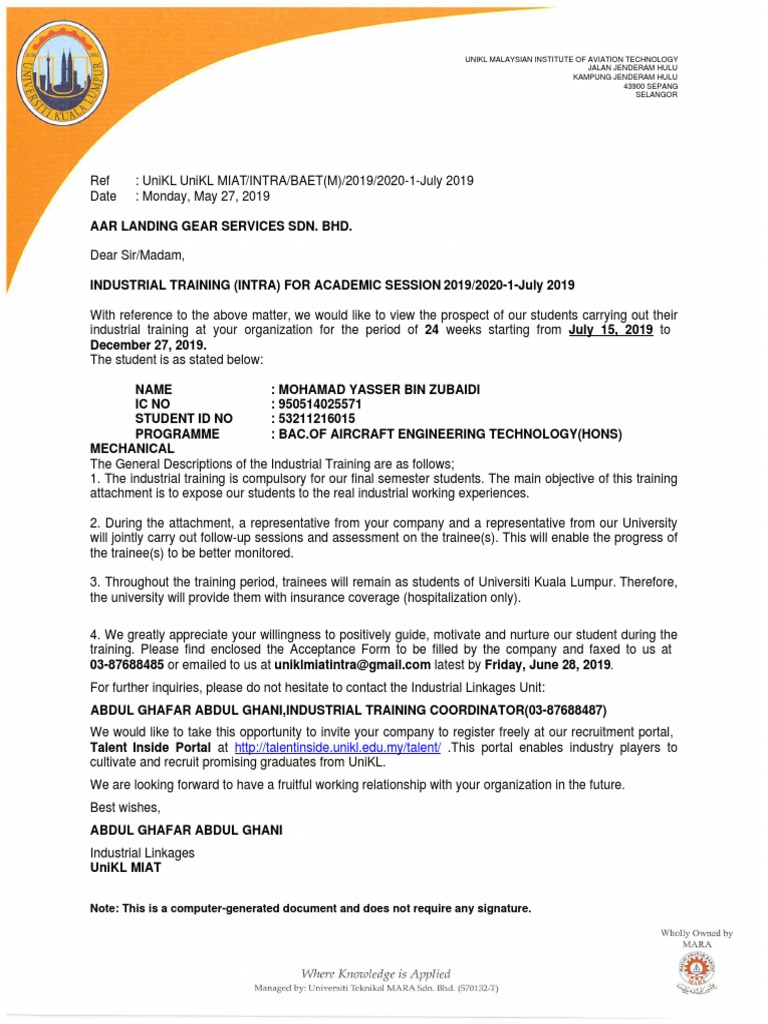 Cover Letter Pdf