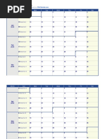 2019 Weekly Blank Calendar: Month Sun Mon Tue Wed Thu Fri Sat