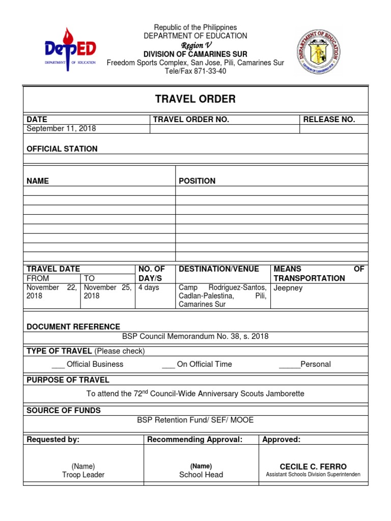 Travelorder | PDF