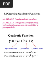 8graphing - Quadratics 1