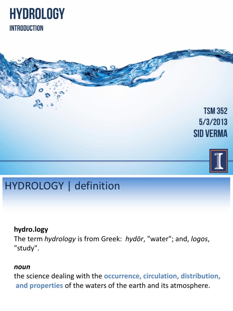 Introduction To Hydrology Concepts Pdf Hydrology Drainage Basin