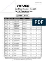 Fiitjee: Maharashtra Science Talent Search Examination