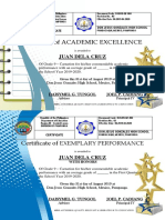 Certificate of Academic Excellence