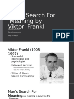 Man's Search For Meaning by Viktor Frankl: Chelsea Potter Developmental Psychology