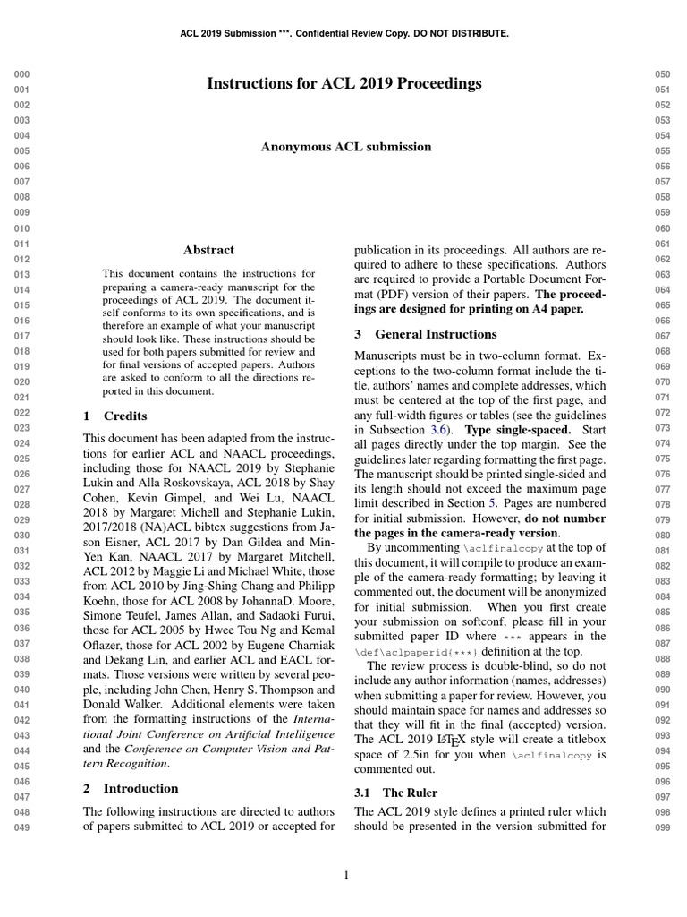 Emnlp 2019 Template PDF Text Writing