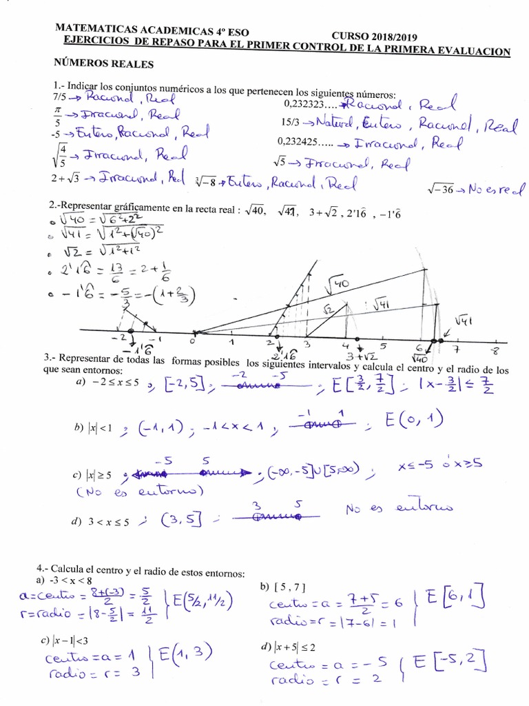 Examen Matematicas 4º Eso | PDF