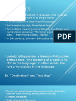 Semantics: Seme Meaning Sign, From Greek Term. Semantique Meaning Semantikos or Significant and