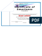 Body Smart Certificate