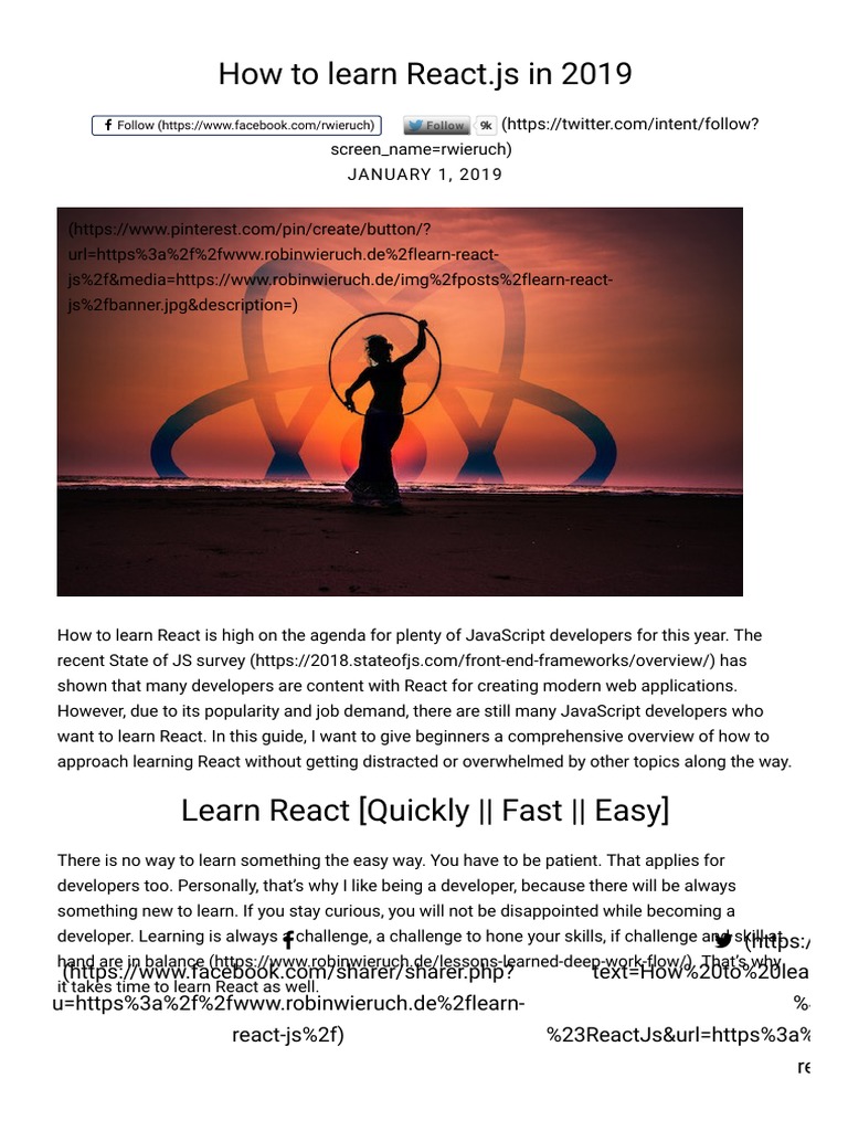 How To Learn React - Js | PDF | Java Script | Integrated Development