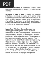 IP Feist Publication Vs Rural Telephone