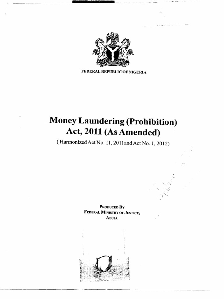 Nigeria S Money Laundering Prohibition Act Pdf