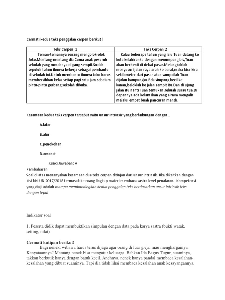 Kunci Jawaban Soal B Indo Pdf