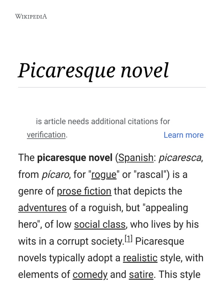 Picaresque Novel Pdf