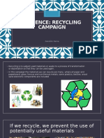 Evidence: Recycling Campaign: Geraldin Reina