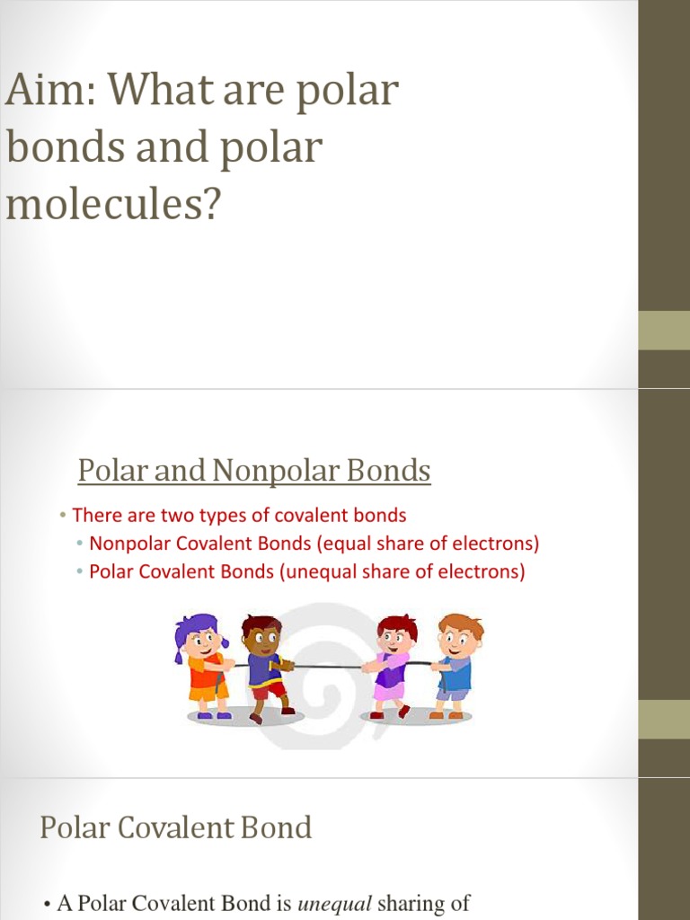 Understanding Polar and Nonpolar Bonds | PDF | Chemical Polarity ...