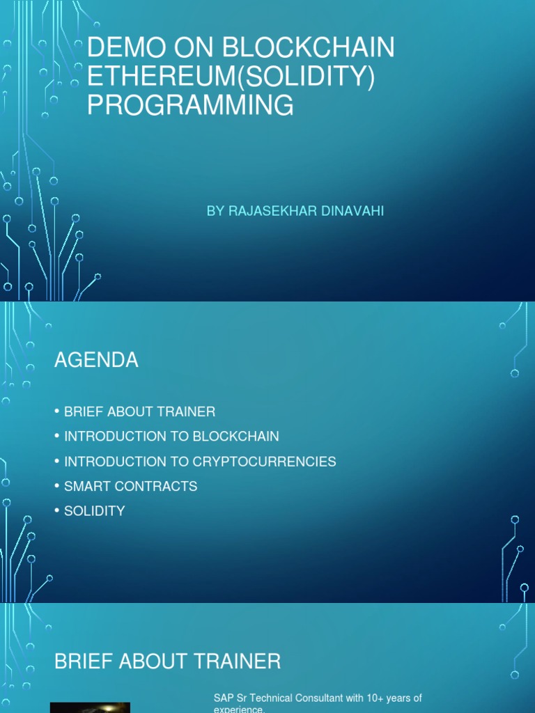 Blockchain & Ethereum Programming Demo | PDF | Information Technology ...