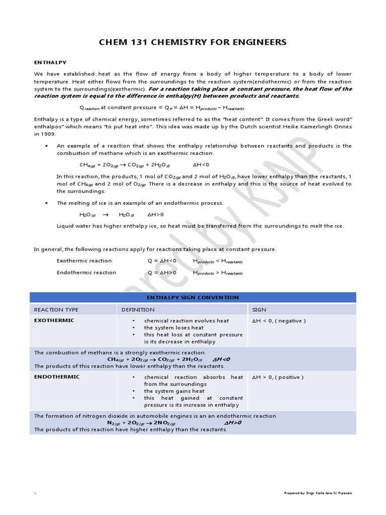 Enthalpy Changes in Chemical Reactions | PDF | Phase (Matter) | Enthalpy