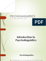 Psycholinguistics: BY: Arlyanita - Khairunisa - Suci Jumiati