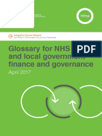 Glossary For Nhs and Local Government Finance and Governance 2017