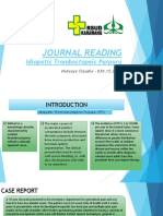 Journal Reading: Idiopatic Tromboctopeic Purpura