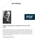 Sejarah Manajemen - Manajemen Ilmiah 1870 - 1930 - ANGGA KUSUMAH ATMADJA