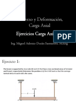 Ejercicios de carga axial y esfuerzo-deformación con soluciones