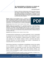 O Jogo Da Memória: Representações, Na Literatura e No Cinema, Da Ditadura Militar "Encoberta" Pelo Espetáculo Esportivo