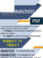 Inter Subjectivity