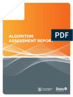 Algorithm Assessment Report Oct 2018