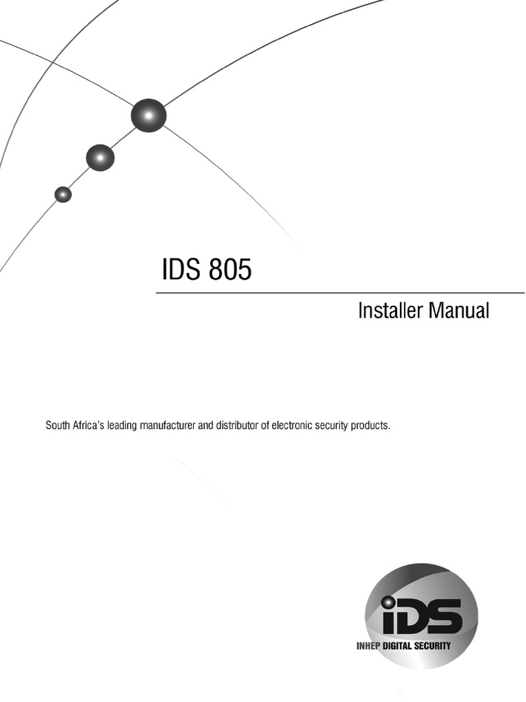 IDS805 Installer Manual PDF | PDF | Telephone Number | Telephone