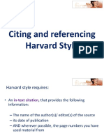 Citing and Referencing Harvard Style