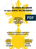 Walong Sinag NG Araw Sa Watawat NG Pilipinas