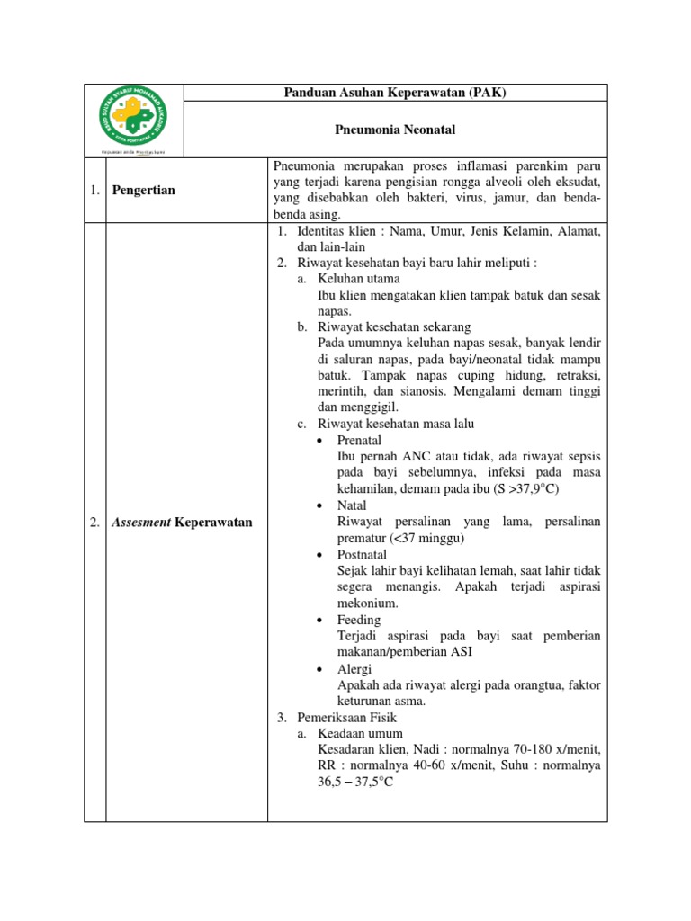 PAK Pneumonia PDF
