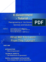 E-Government - Tutorial - : Reengineering of The Government: Services and Solutions