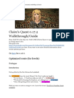 Claire's Quest Walkthrough Optimization and Extras PDF