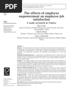 The Effects of Employee Empowerment On Employee Job Satisfaction